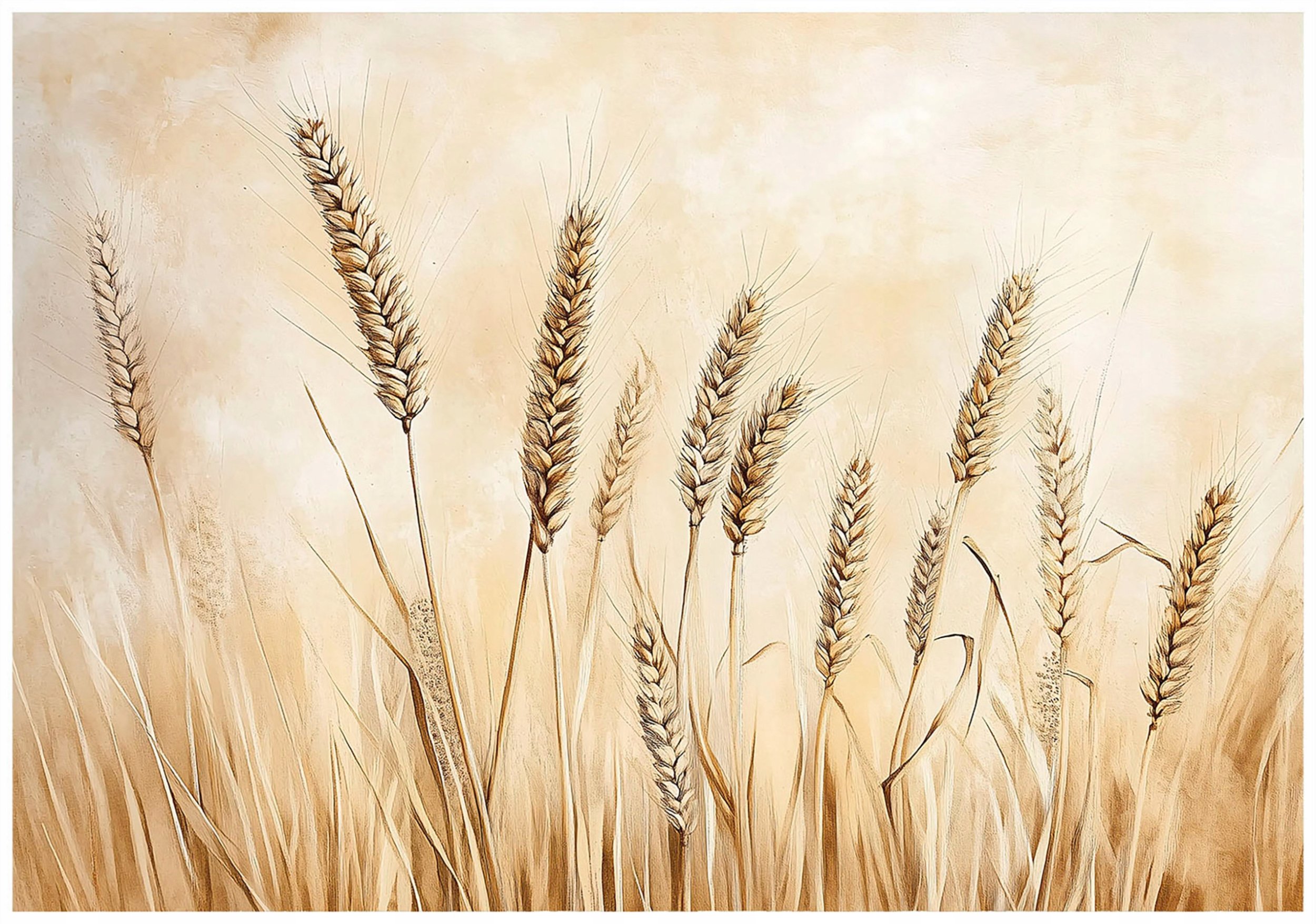 FOTOTAPETA BOHO ŁĄKA BEŻOWA NATURA SYPIALNIA SALON TAPETA FLIZELINA 300x210