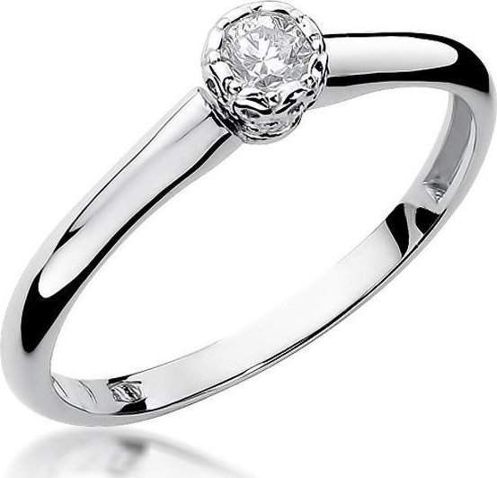 Best Diamonds złoty pierścionek z brylantem 0.13ct 14