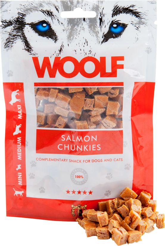 Brit WOOLF 100g SALMON CHUNKIES