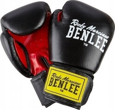Benlee Natūralios odos bokso pirštinės Benlee Fighter, juodos/raudonos () - 22961950
