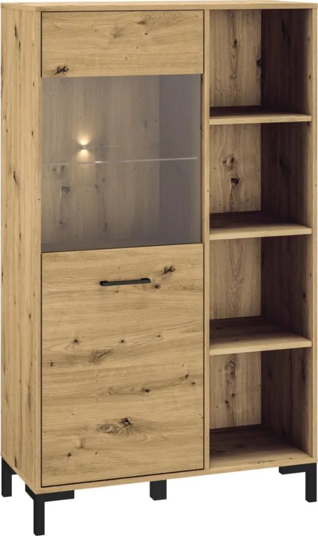 ML Meble Witryna niska NIKOLA dąb artisan ML MEBLE