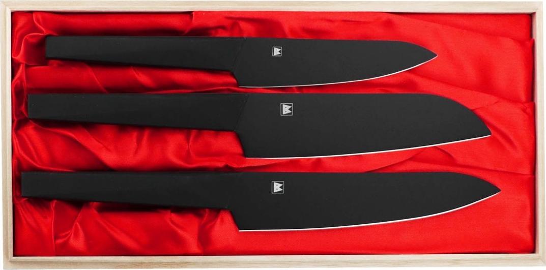Satake Satake Black Zest 3 noży w drew. pudełku