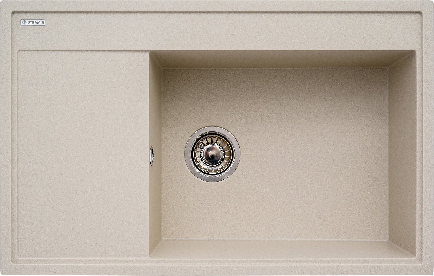 Zlewozmywak Pyramis Zlew Pyramis Camea 79x50 1B 1D R beż piaskowy
