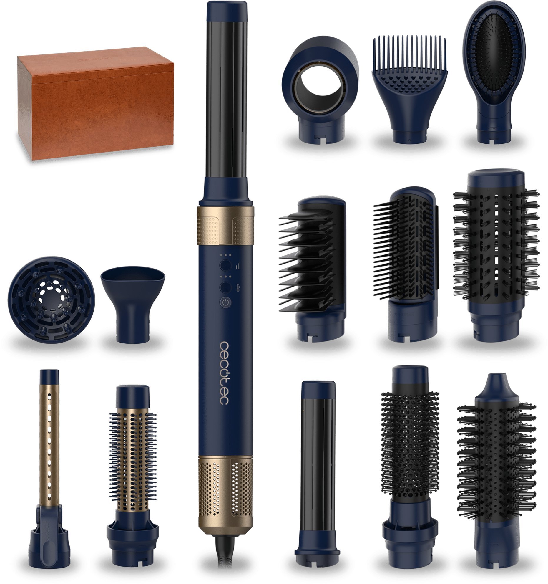 Lokówko-suszarka do włosów Cecotec Bamba CeramicCare 14in1 AirGlam Blue