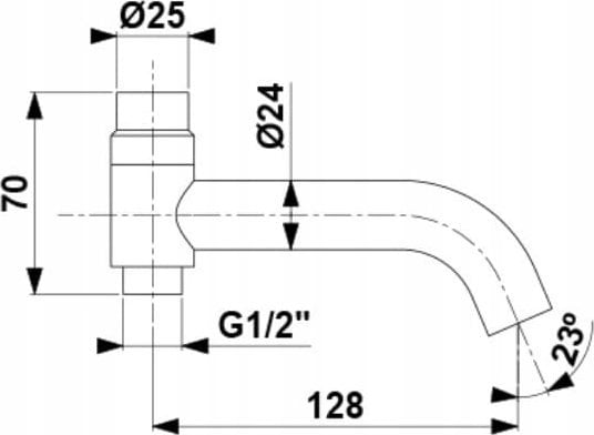 Wylewka KFA 835-670-00 MOZA WYLOT WANNOWY DO DESZCZOWNICY CHROM // B-67-WYLOT