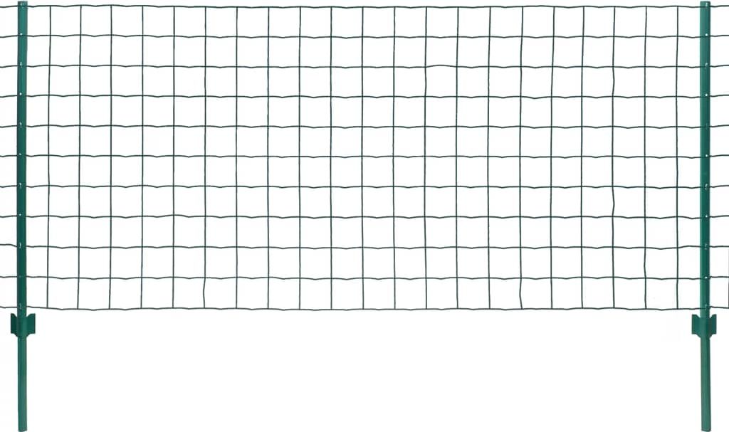 vidaXL Euro ogrodzenie, stalowe, 20 x 1 m, zielone