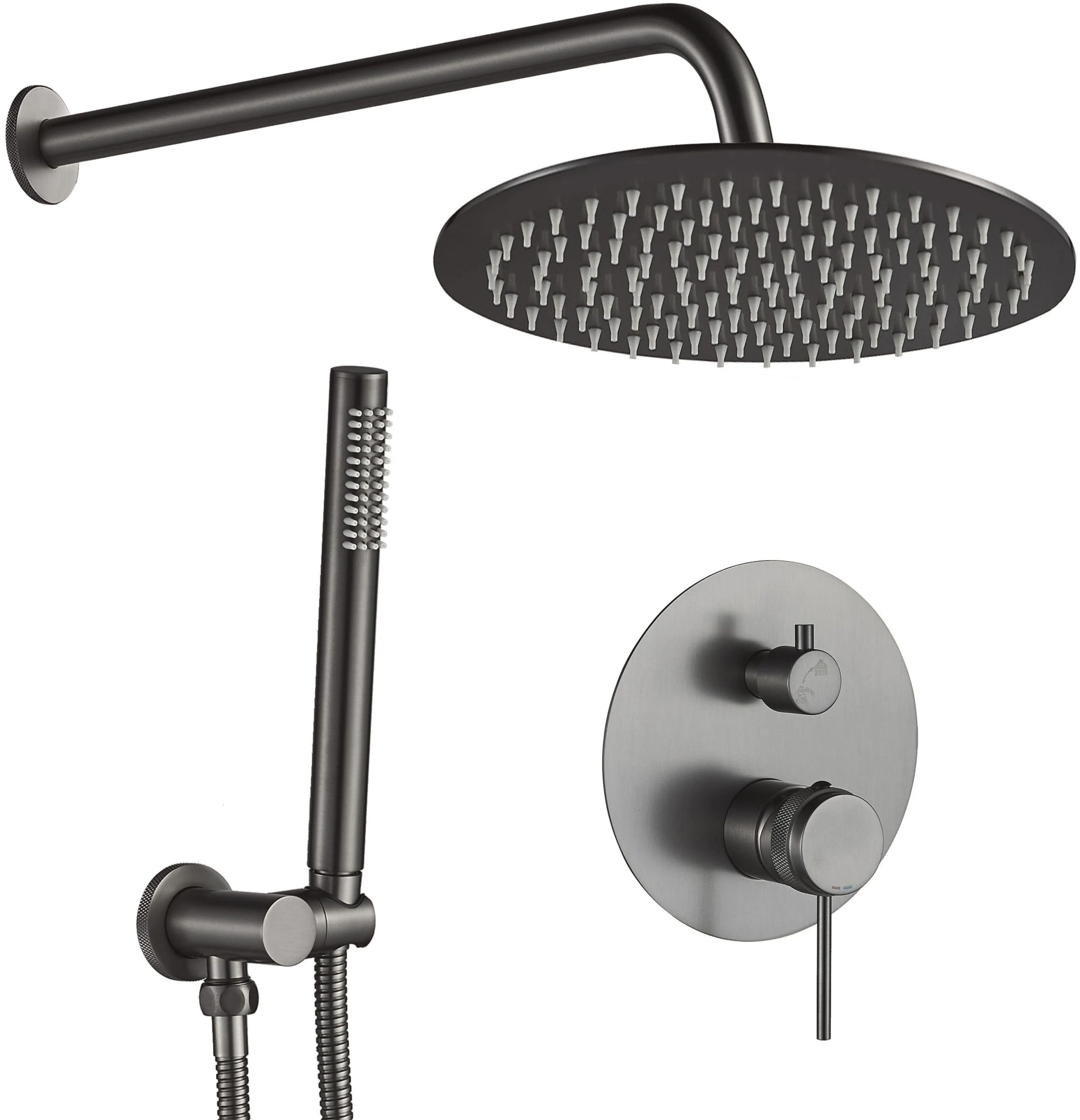 Zestaw natryskowy podtynkowy Rea Lungo Grip Tytan + BOX