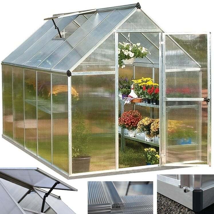 Michelin Szklarnia Ogrodowa Palram 701631 310 x 185 m x 209 cm Mocna z poliwęglanu tunel