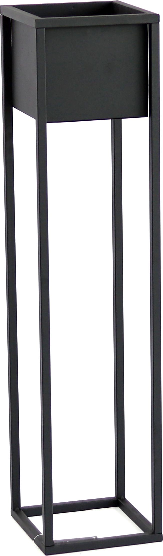 Jakpoldesign Kwietnik Metalowy Stojak CUBO 90cm czarny skrzynka loft 05-01