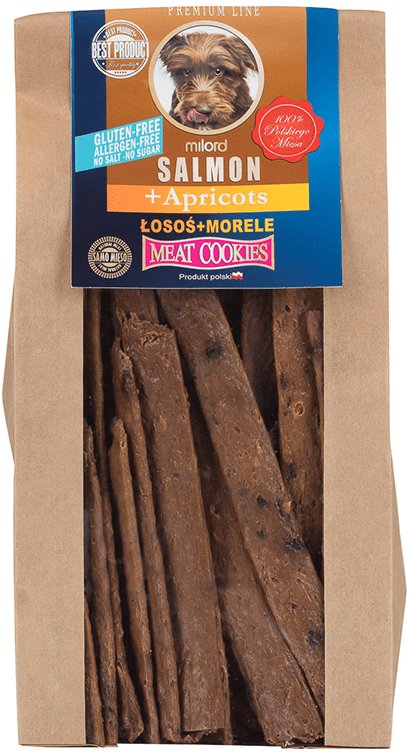 Przysmak dla psa - ciastka łosoś z morelą 80 g