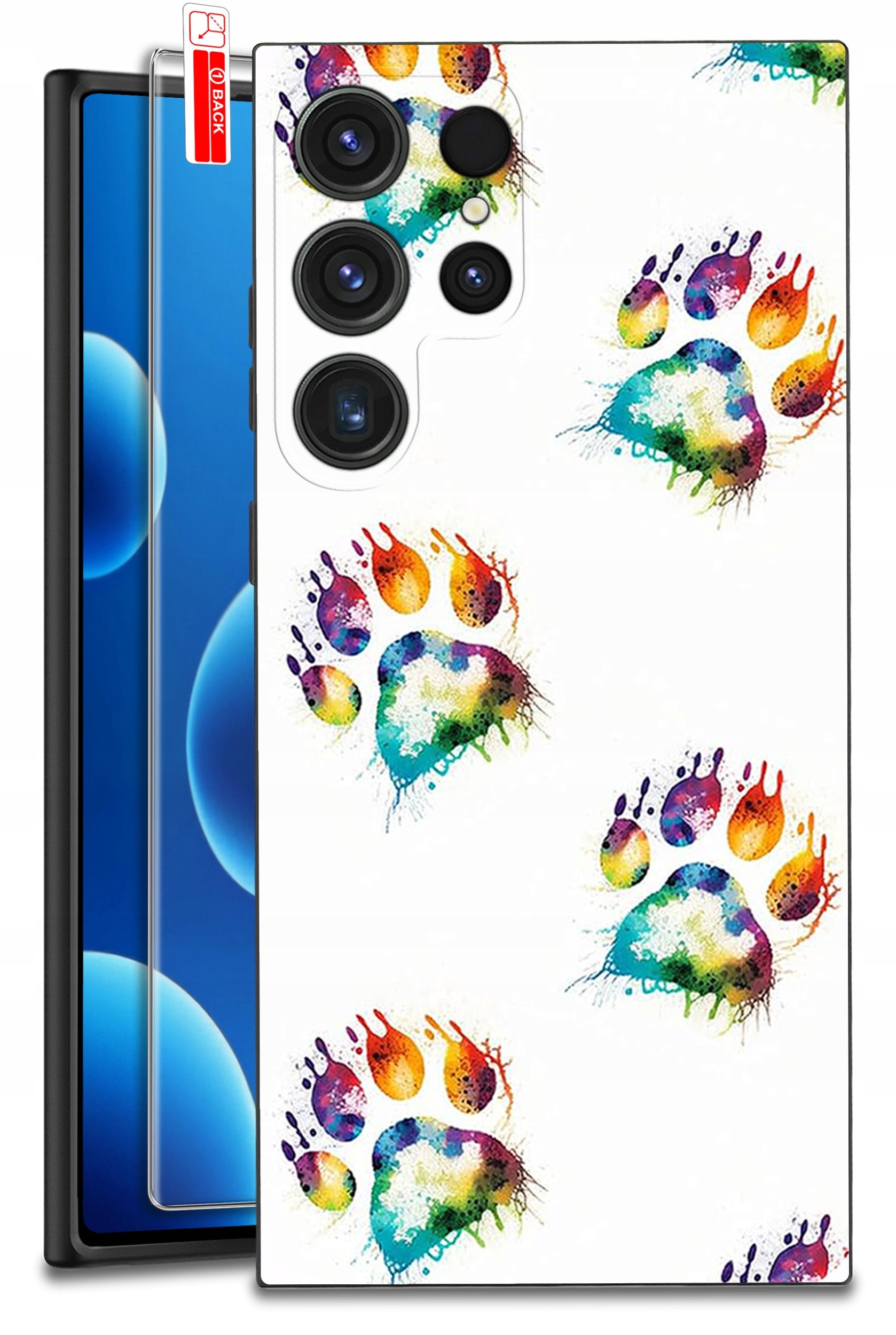 ETUI do Samsung Galaxy S25 Ultra WZORY | SILIKONOWE MATT CASE + SZKŁO 9H