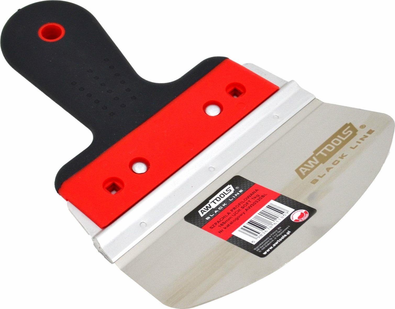 AWTools AW SZPACHLA PROFILOWANA 165mm UCHWYT GUMOWY