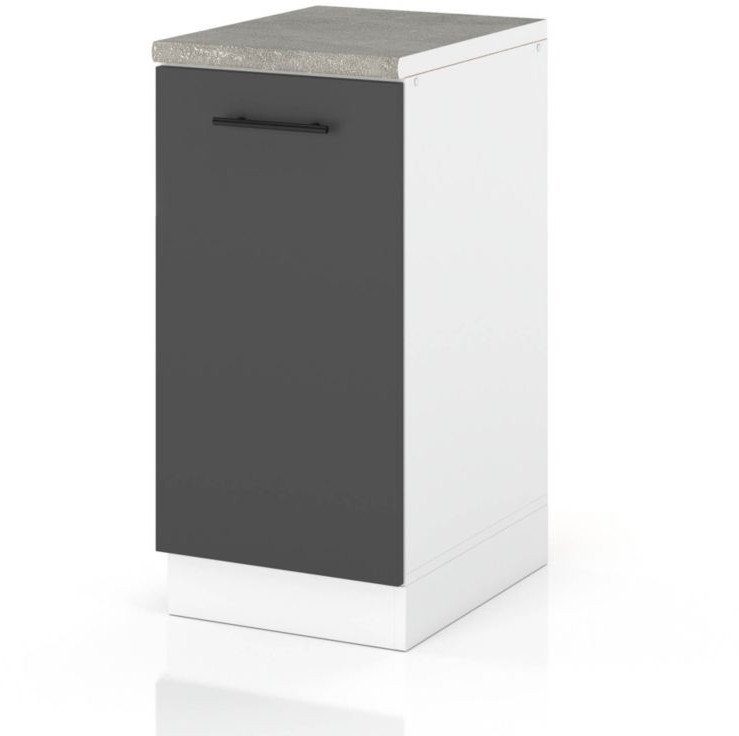 Szafka Kuchenna Stojąca Z Blatem Modułowa 50cm Spremium Szary Mat