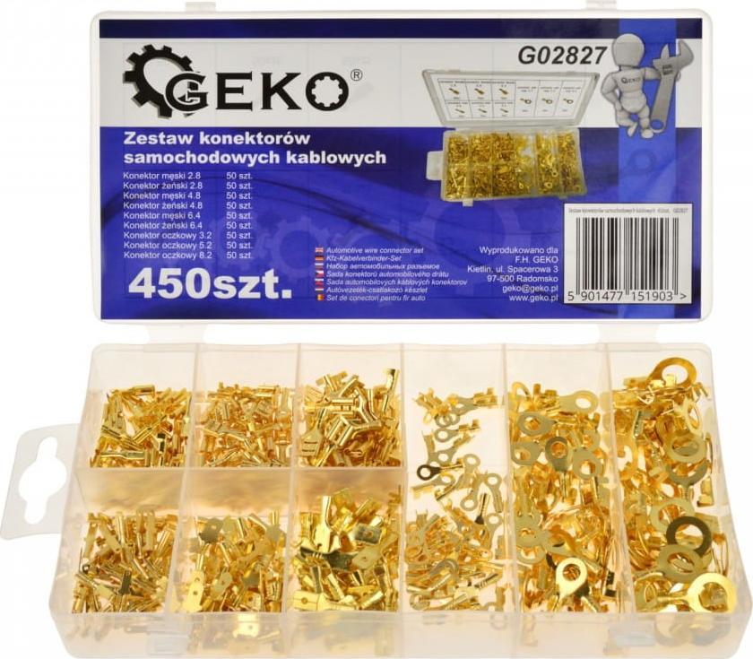 Geko ZESTAW KONEKTORÓW SAMOCHODOWYCH KABLOWYCH 450SZT.(20) G02827 GEKO