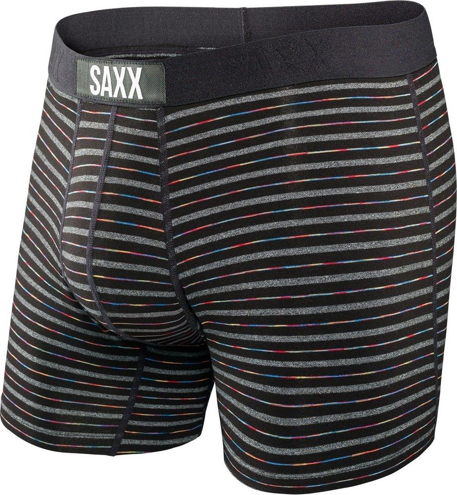 SAXX Bokserki Vibe Boxer Brief Black Gradient Stripe r. S