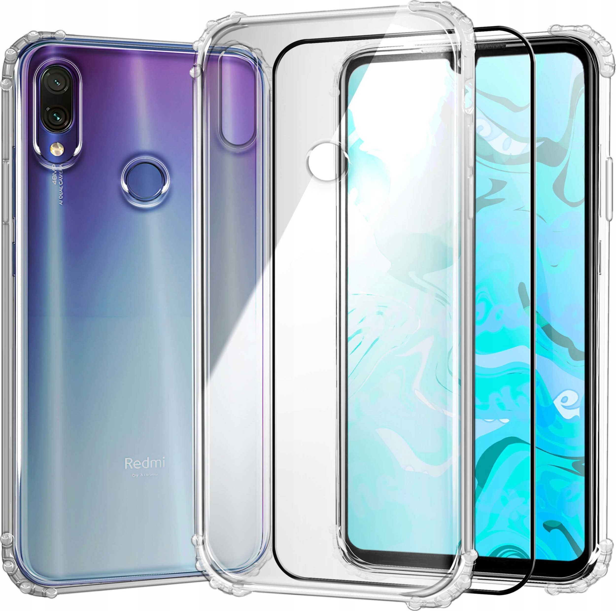 Hello Case ETUI PANCERNE DO XIAOMI REDMI NOTE 7 PRO | CASE SILIKON GUMOWE SLIM SZKŁO