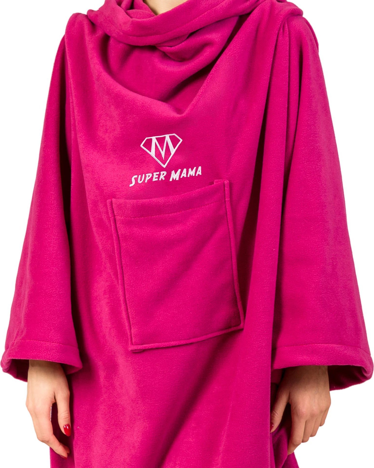 Froster Kocyko-szlafrok SUPER MAMA - Fuksja - prezent dla mamy - na dzień mamy