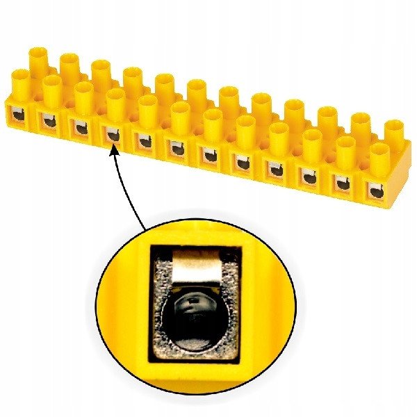 Listwa zaciskowa 12-torowa 10mm2 żółta TLZ-10N A12-23N1