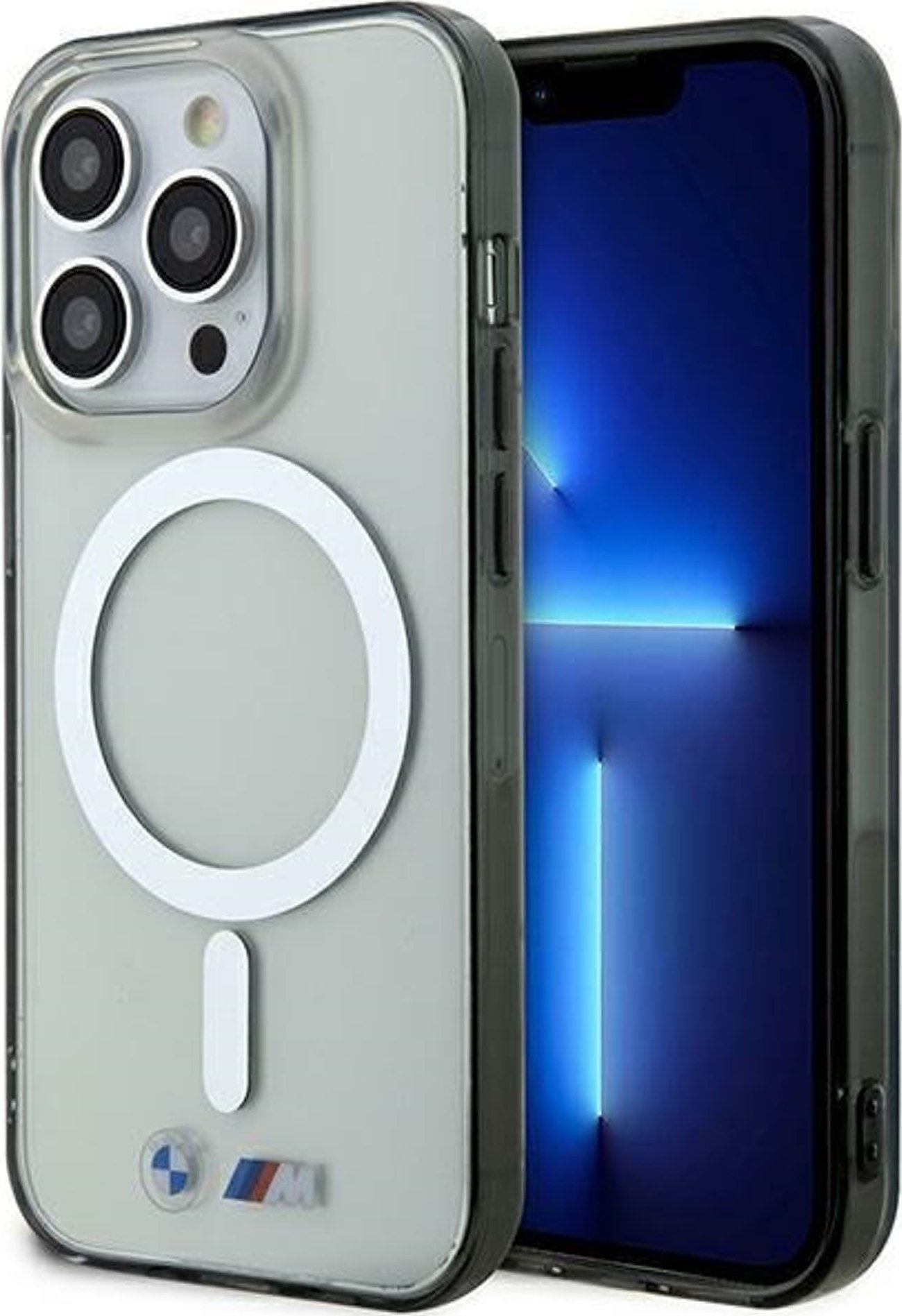 BMW BMHMP15LHCRS iPhone 15 Pro 6.1" transparent hardcase Silver Ring MagSafe