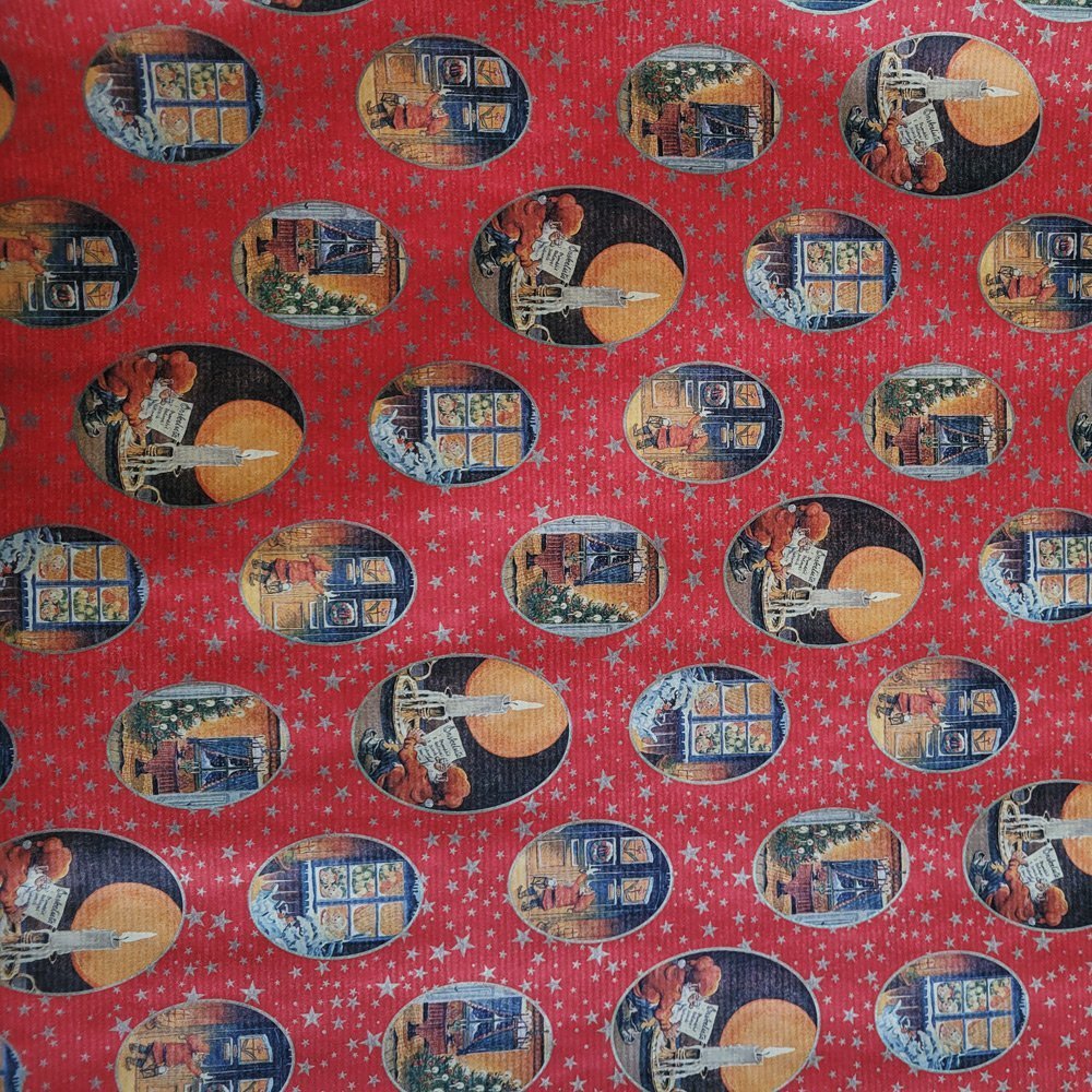 Papier świąteczny czerwony do 57cmx2m 2m240