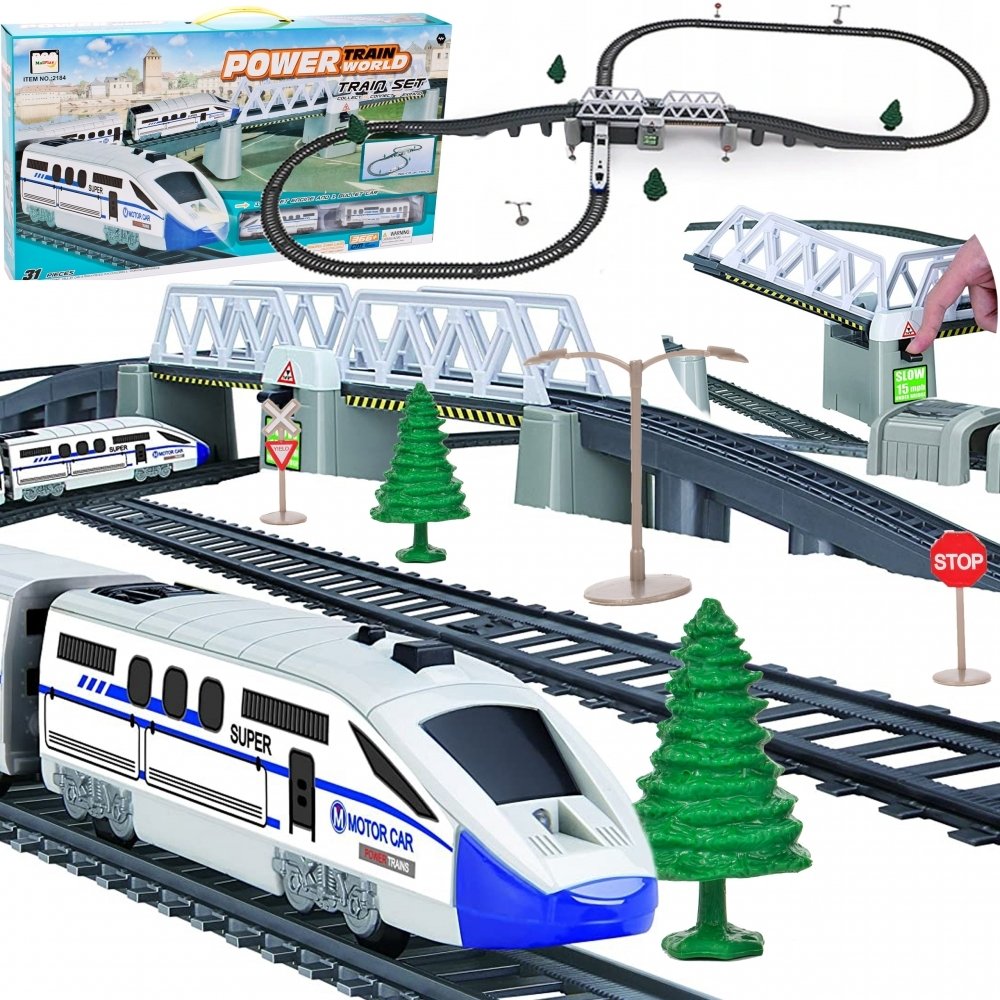 Kolejka Elektryczna Pociąg Tory XXL 366 cm