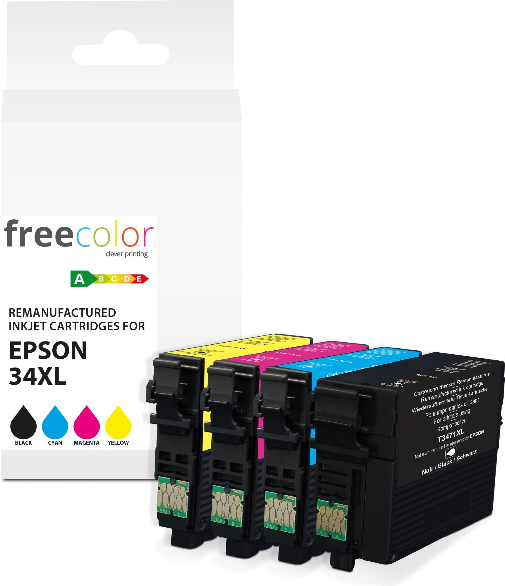 Tusz Freecolor Tusz Epson 34XL Multipack BK/C/M/C 30ml+3x11ml remanufactured
