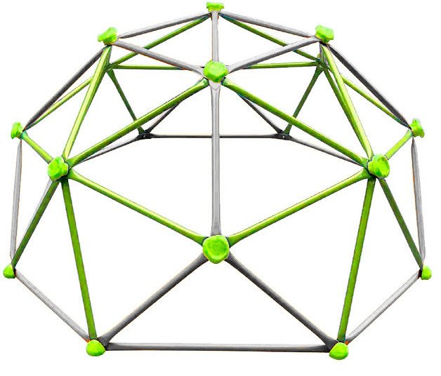 Kopuła wspinaczkowa Deluxe dla dzieci metalowa konstrukcja 180x180x90 cm