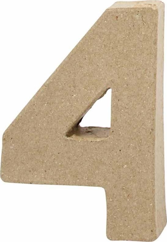 Creativ Company Cyfra 4 z papier-mache H: 10 cm