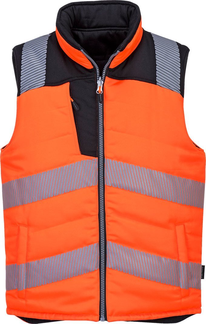 Portwest PW374 - Ocieplacz ostrzegawczy dwustronny PW3 - pomarańczowy-czarny M