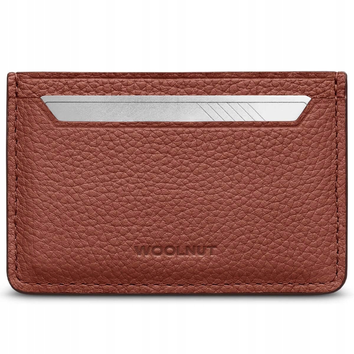 Woolnut Leather Card Holder, cognac