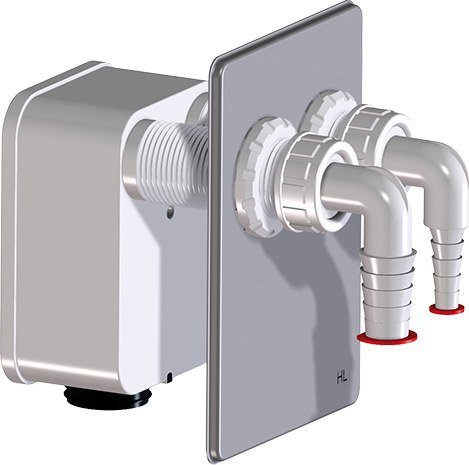 Syfon HL Komplet przyłączeniowy podwójny dla podłączenia dwóch urządzeń, pasujący do korpusu syfonu HL4000.0