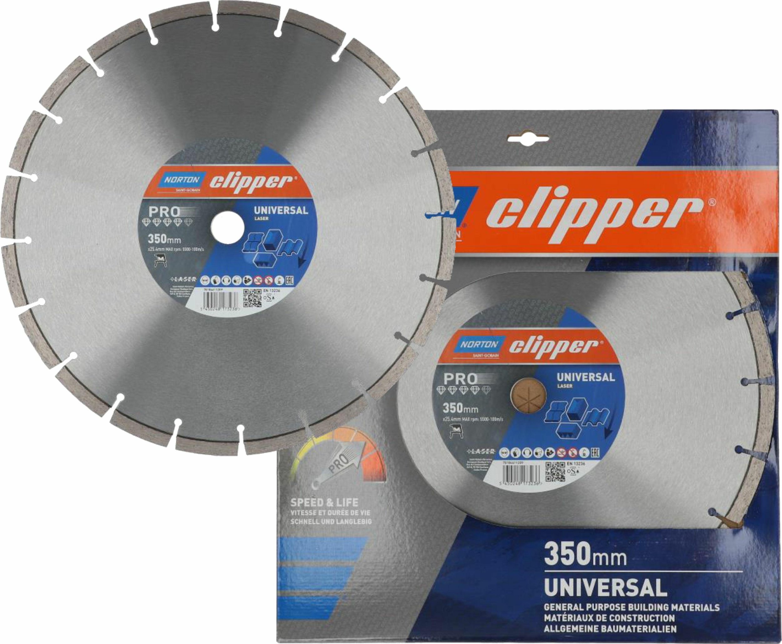 Norton NORTON TARCZA D.UNIVERSAL 350mm CLIPPER PRO UNIVERSAL LASER