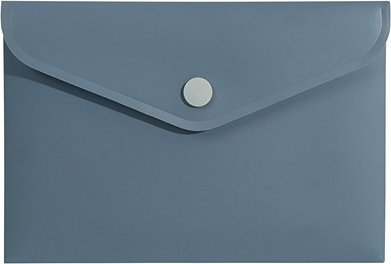 Biurfol Teczka kopertowa koperta na zatrzask A6 PP szara soft touch BIURFOL