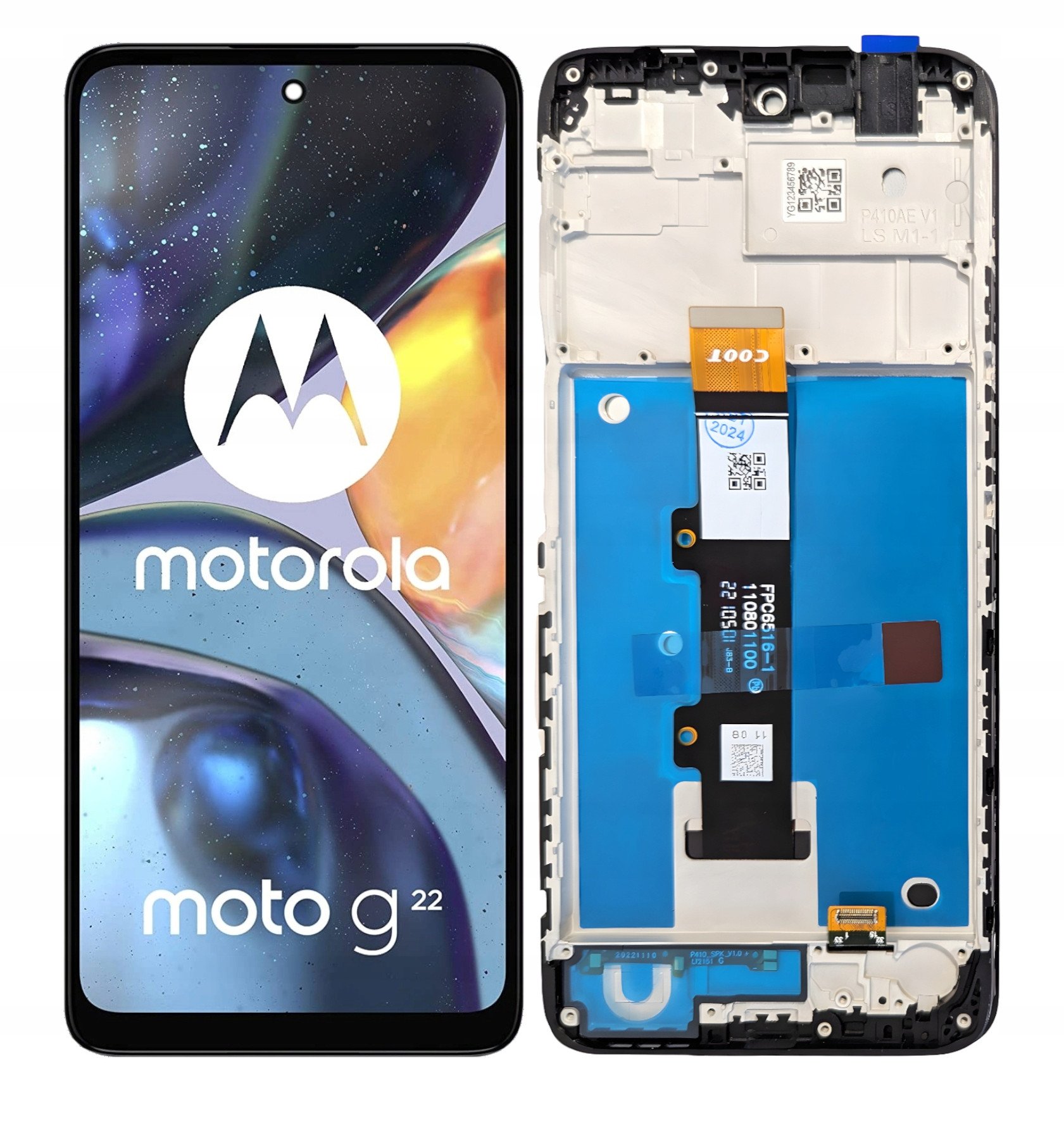 WYŚWIETLACZ EKRAN LCD DO MOTOROLA G22 RAMKA