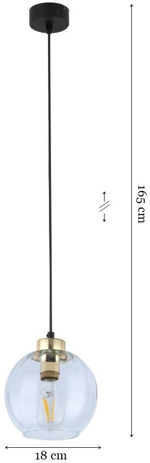 Lampa wisząca DEVI TRANSPARENT 4646 TK Lighting