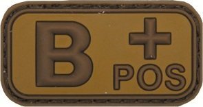 MFH Marker naszywka grupy krwi gumowe B+