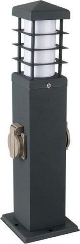 V-TAC Słupek Ogrodowy 2 Gniazda 45cm E27 IP54 Grafit VT-1155-1