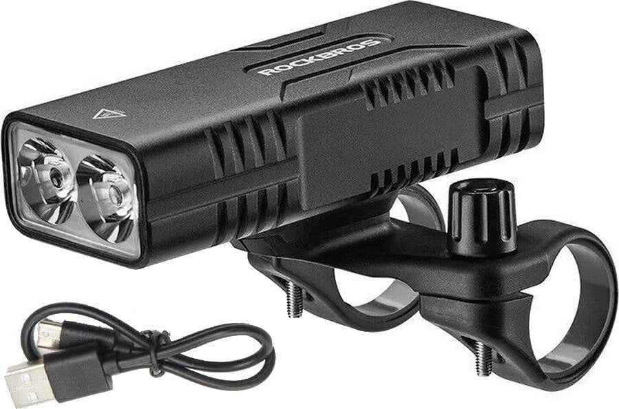 RockBros Lampka rowerowa Rockbros 24310002001 850 lm z funkcją powerbanku + kabel USB-C - USB-A - czarna