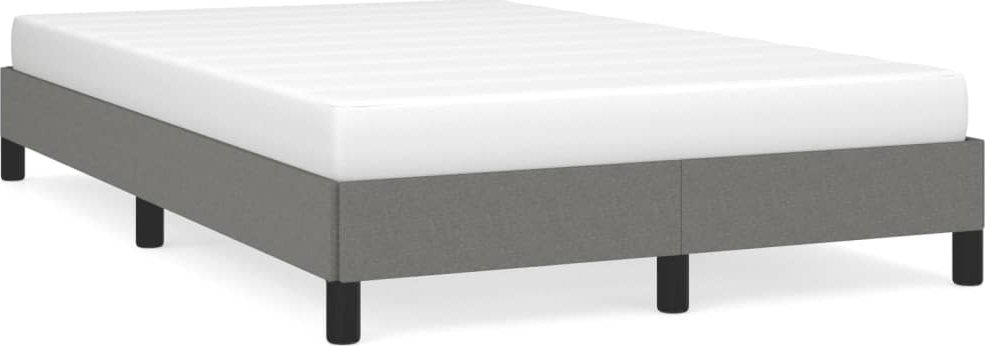 vidaXL Rama łóżka, ciemnoszara, 120x190 cm, tkanina
