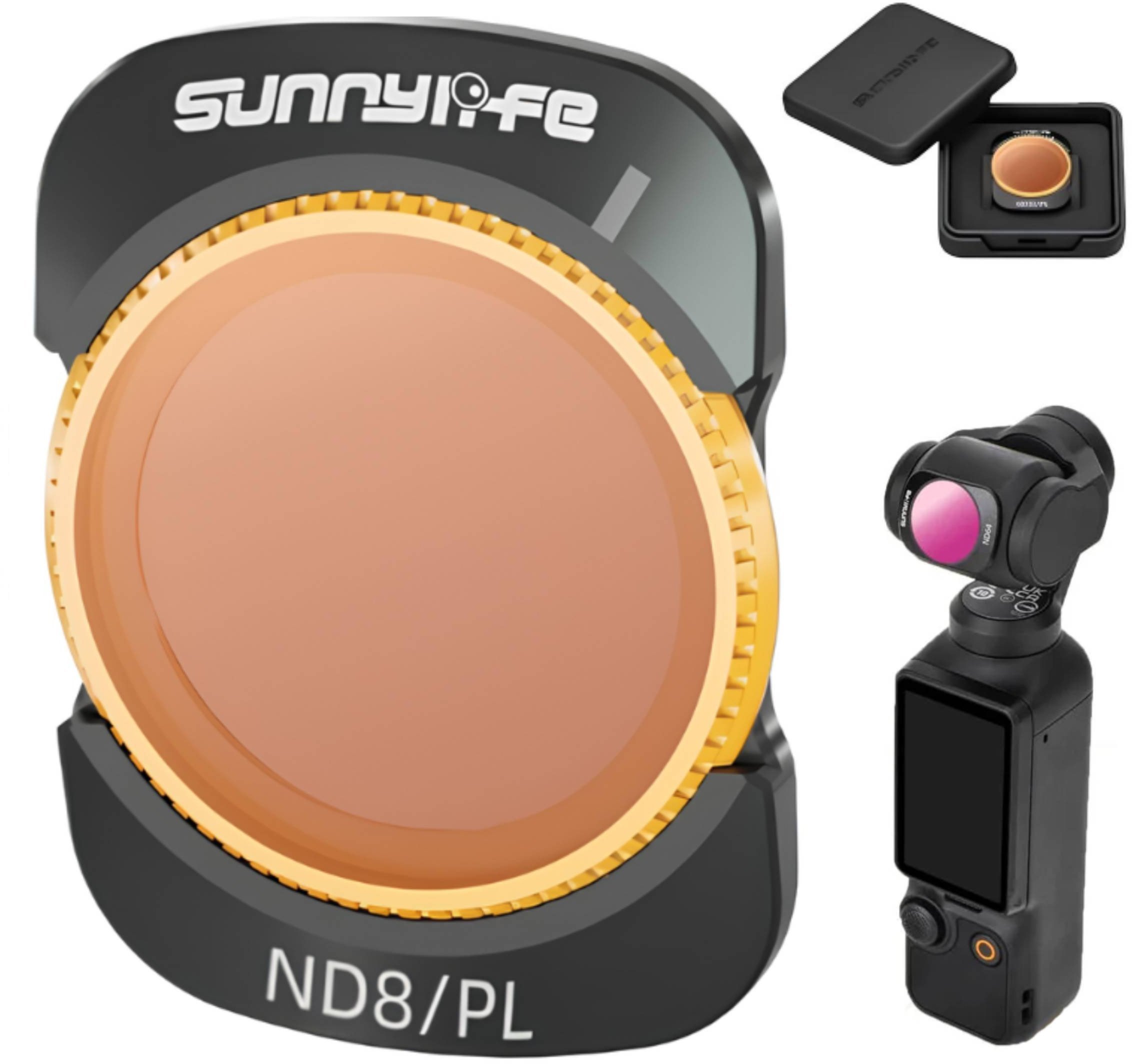 FILTR SZARY Z POLARYZACJA ND8/PL DO DJI OSMO POCKET 3 MAGNETYCZNY + ETUI