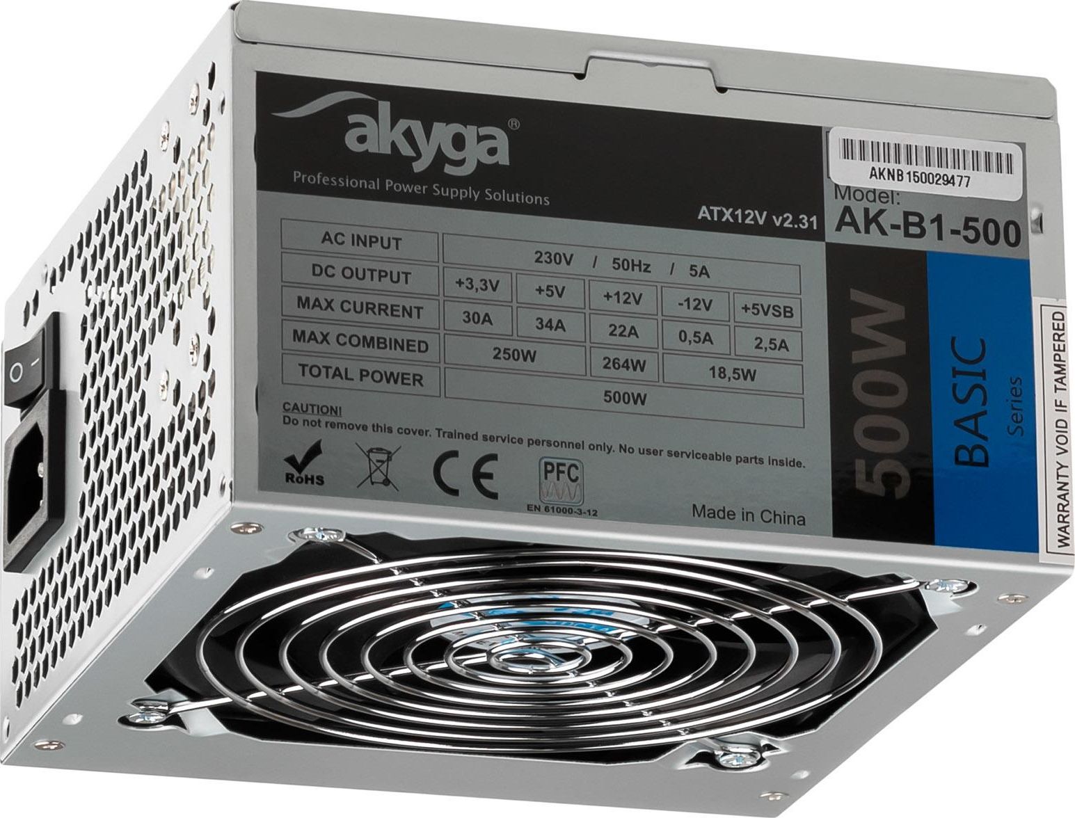 Zasilacz Akyga Basic 500W (AK-B1-500)