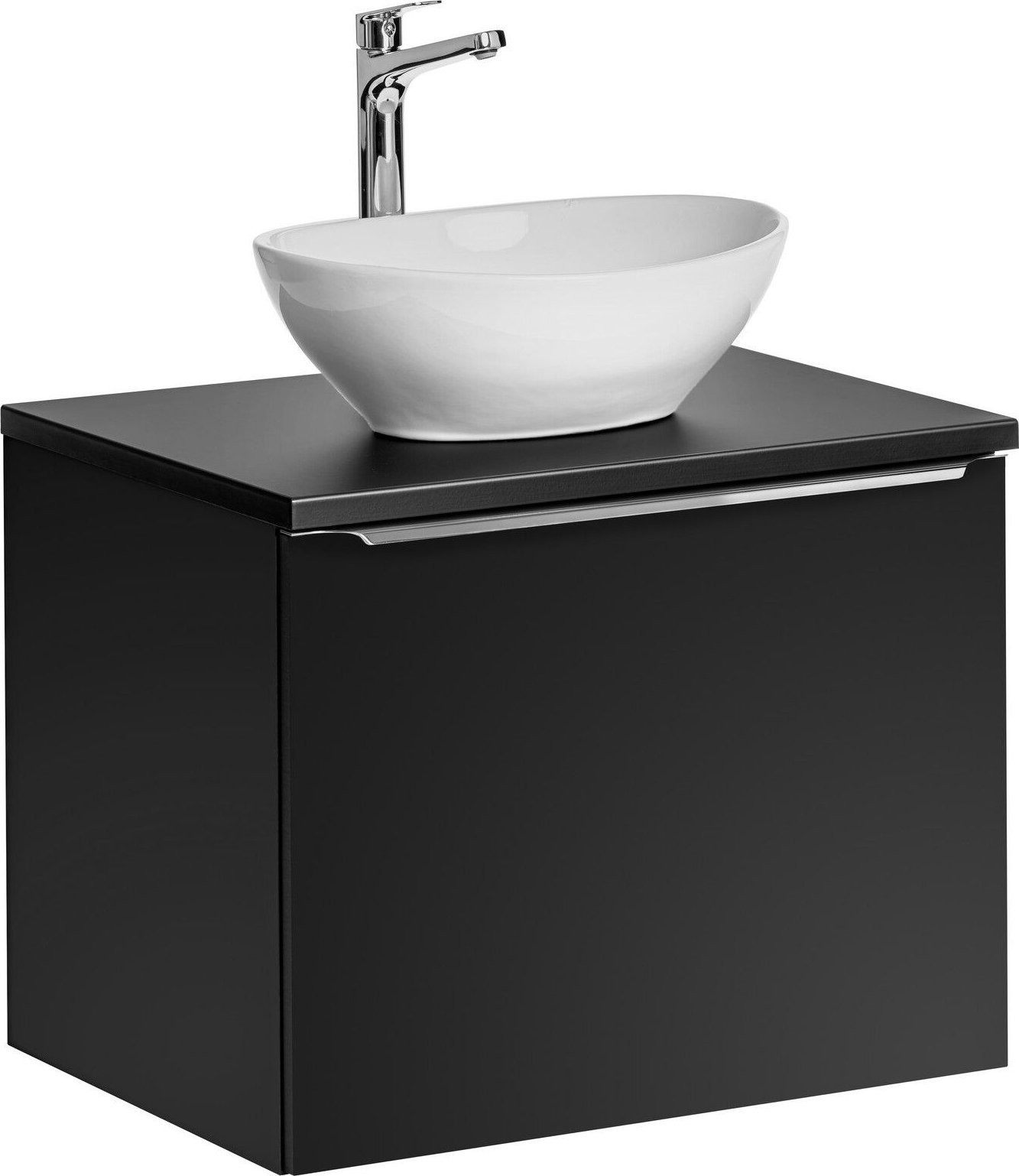 Comad Szafka wisząca z umywalką, Santa Fe, 60x46x46 cm, czarny, mat