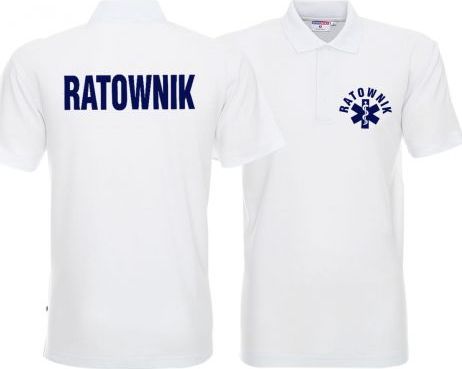 LPP - Promostars Koszulka Polo męska RATOWNIK biała