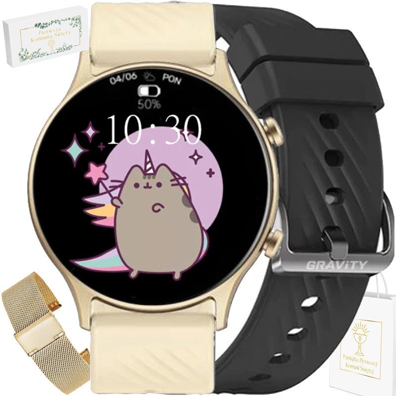 Zegarek na Komunię SMARTWATCH GRAVITY GT19-8 / 3 paski
