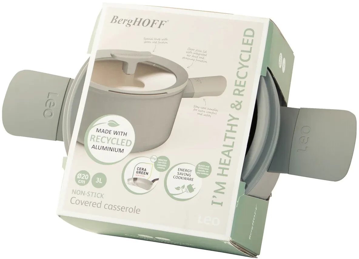 Berghoff 3950428 garnek do zupy 3,1 l Szary Aluminium