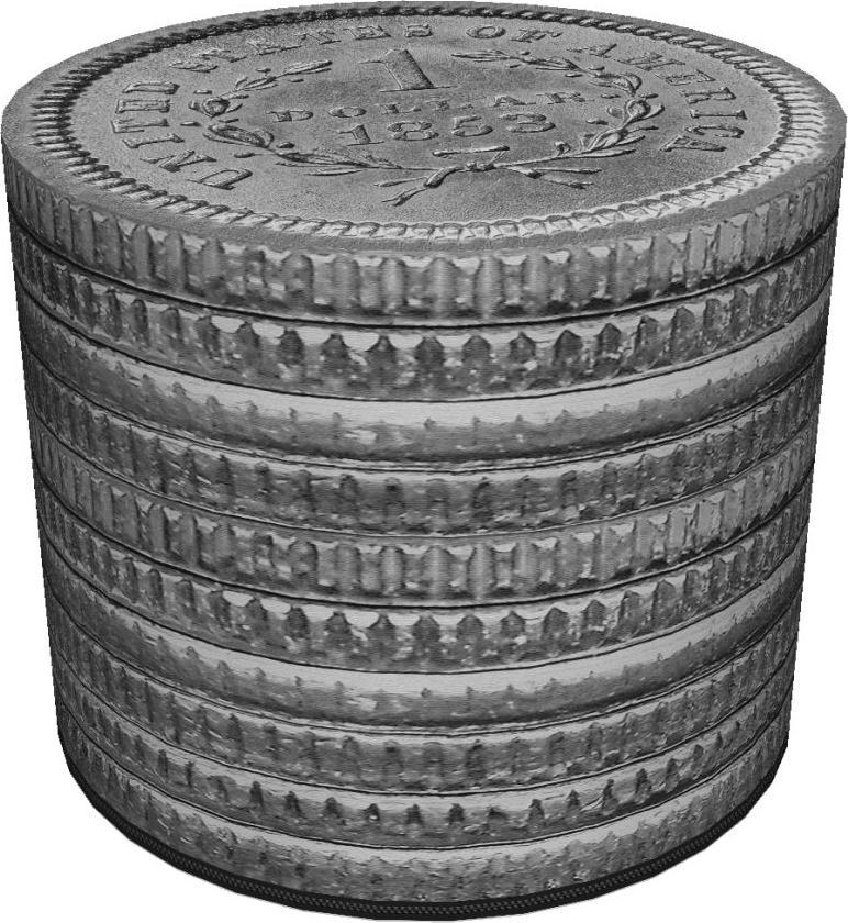 Bertoni-arco Okrągła pufa dekoracyjna - MONETY