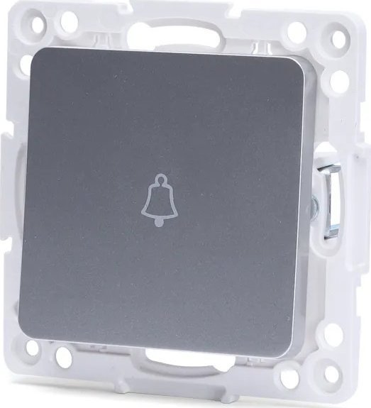 Aigostar Włącznik dzwonka do drzwi typu francuskiego klawisze funkcyjne srebrny Dzwonek do drzwi typu francuskiego klawisze funkcyjne srebrny