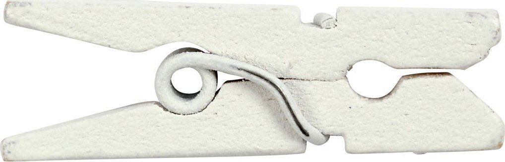 Mini Klamerki 25x3 mm 36 szt. Białe