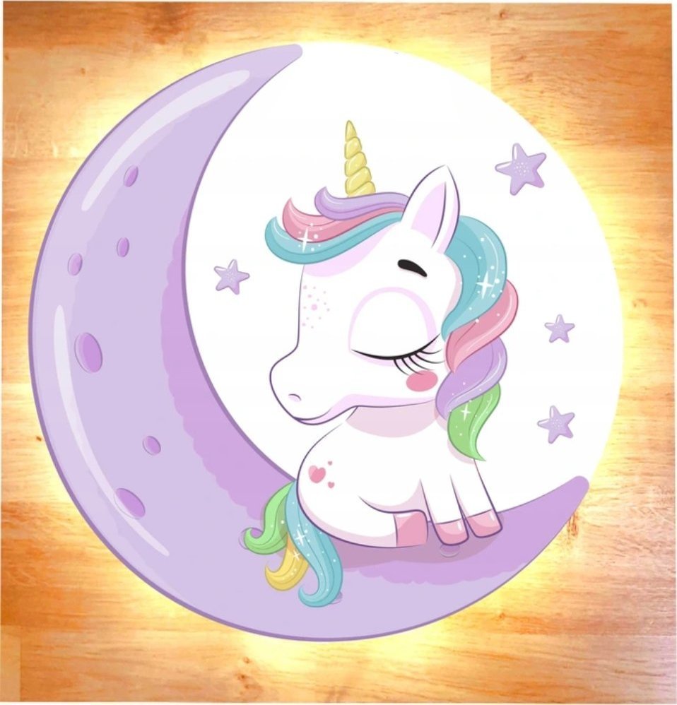 naSciane Lampka nocna księżyc jednorożec kucyk dla dziecka
