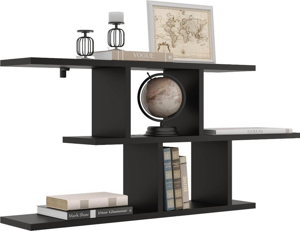 KROKUS Półka ALESIA 8 czarna